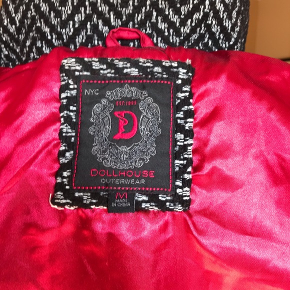 Houndstooth tooth double breasted Pea Coat - Picture 7 of 8